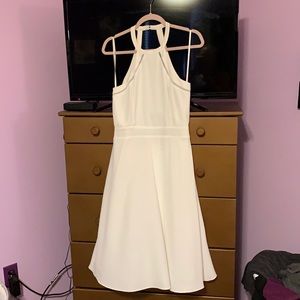 White bridal dress, cut-out back with bow